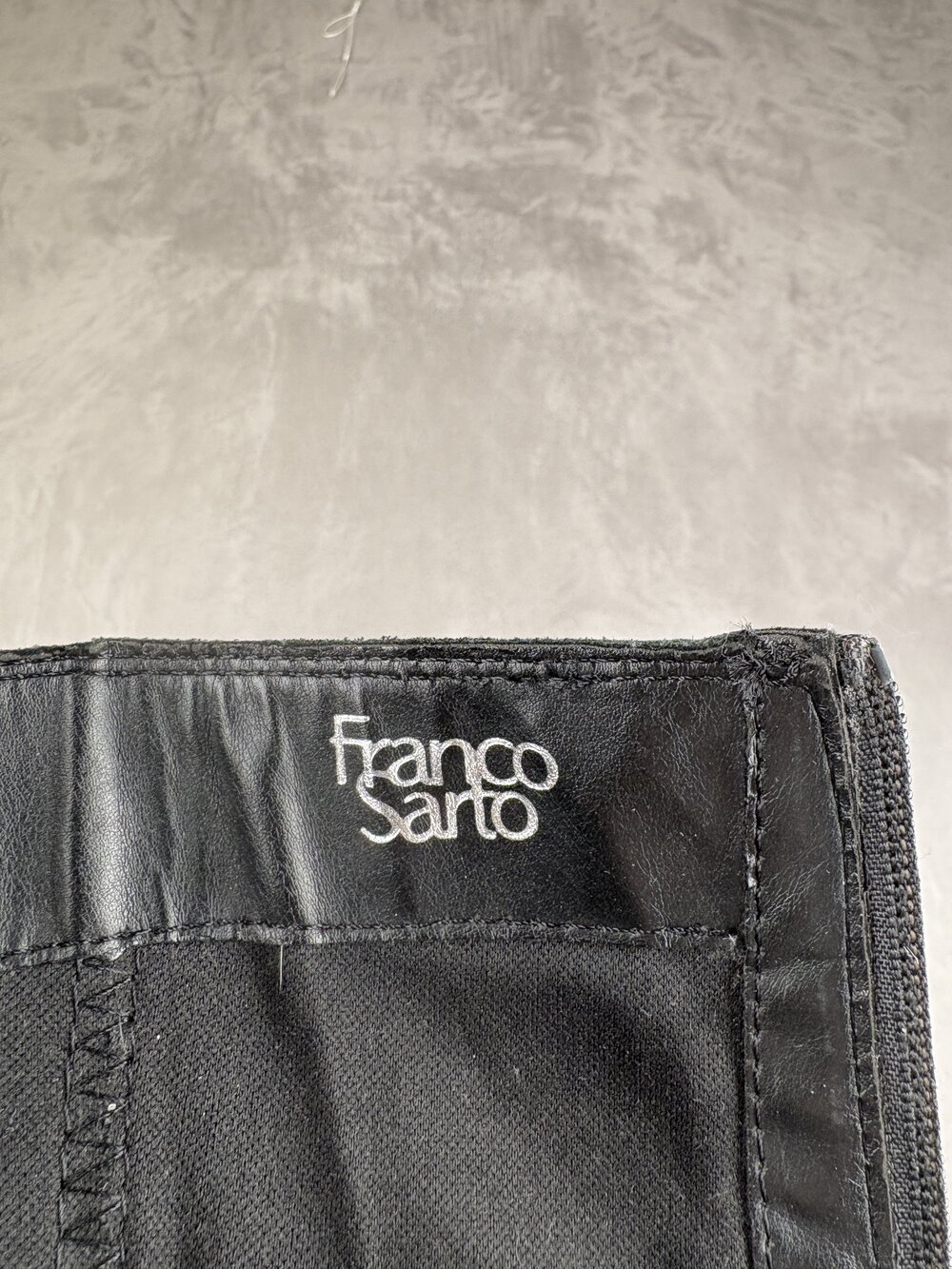 Franco Sarto Black Leather Knee-High Boots Size 7 - Picture 4 of 11